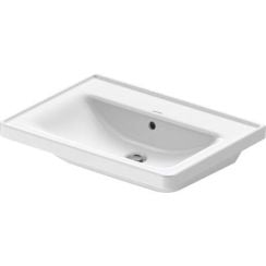 Duravit D-Neo mosdótál 65x48 cm négyszögletes beépíthető fehér 2367650060