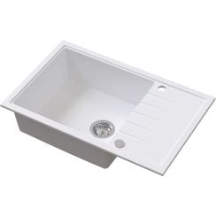 Ruvetti Axel gránit mosogató 78x50 cm fehér 3001AXWH160XLW