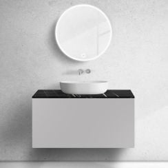 Készlet szekrény Oltens Lun 60034900, szekrény feletti pult Oltens Tera 63030990