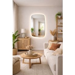 Baltica Design Stone Calm tükör 60x90 cm világítással 5904107933160