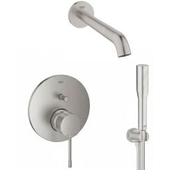 Készlet kád és zuhany csaptelep Grohe Essence 24058DC1, kifolyócső csaptelep Grohe Essence 13449DC1, 26658DC0, 27400DC0, 28362DC1