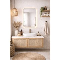 Baltica Design Stone tükör 60x90 cm világítással 5904107933238
