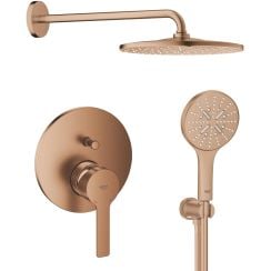 Készlet fejzuhany karral Grohe Rainshower Mono 26558DL0, kád és zuhany csaptelep Grohe Lineare 24064DL1, 26574DL0, 26658DL0, 28388DA1