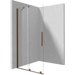 Deante Prizma zuhanykabin fal walk-in 80 cm barna csiszolt/átlátszó üveg KTJ_C38R