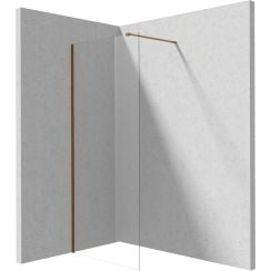 Deante Prizma zuhanykabin fal walk-in 90 cm barna csiszolt/átlátszó üveg KTJ_C39P