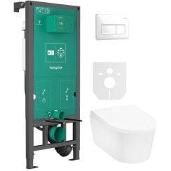Készlet WC csésze Hansgrohe EluPura S 60193450, beépíthető keret Hansgrohe iFrame universal 01022180, 60148450, 66001450