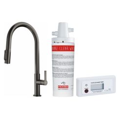 Készlet konyhai csaptelep Franke Maris Slim Clear Water J Pull-Out 120.0736.603, mosogató alatti szűrő Franke Clear Water 133.0284.025
