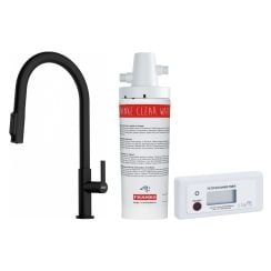 Készlet konyhai csaptelep Franke Maris Slim Clear Water J Pull-Out 120.0730.911, mosogató alatti szűrő Franke Clear Water 133.0284.025