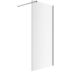 Excellent Vidoq zuhanykabin fal walk-in 90 cm grafit csiszolt/átlátszó üveg KAEX.1506.900.LP.AB