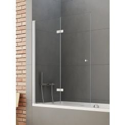 New Trendy New Soleo zuhanyparaván 110 cm kétrészes króm fényes/átlátszó üveg P-0083