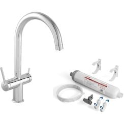 Készlet csaptelepek víztisztító berendezésekhez Ferro Filtrata BFT41, mosogató alá szerelhető szűrő szűrőbetét készlettel Ferro Filtrata FFT4-ACAG-SET