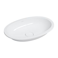Omnires Shell M+ mosdótál 54x34 cm ovális alulról beépíthető fehér fényes SHELL540UPBP