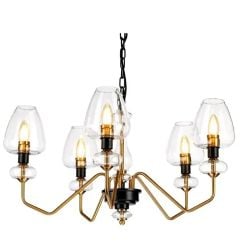 Elstead Lighting Armand függőlámpa 5x40 W fekete-sárgaréz DL-ARMAND5-AB
