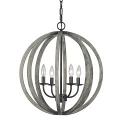 Elstead Lighting Allier függőlámpa 4x60 W fa-vas FE-ALLIER-4P-WW
