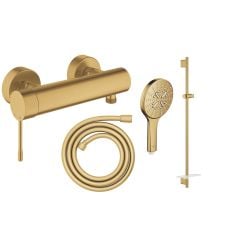 Készlet zuhanycsaptelep Grohe Essence 33636GN1, zuhanyrúd Grohe Rainshower 26603GN0, 26574GN0, 28388GL1