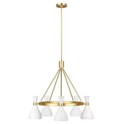 Elstead Lighting Joan függőlámpa 5x60 W fehér-sárgaréz FE-JOAN5-MW