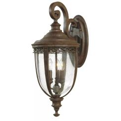 Elstead Lighting English Bridle kültéri fali lámpa 3x60 W barna FE-EB2-L-BRB