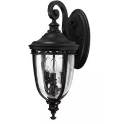 Elstead Lighting English Bridle kültéri fali lámpa 3x60 W fekete FE-EB2-M-BLK