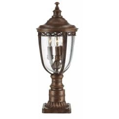 Elstead Lighting English Bridle kültéri állólámpa 3x60 W barna FE-EB3-M-BRB