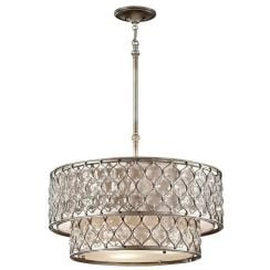 Elstead Lighting Lucia függőlámpa 6x60 W ezüst FE-LUCIA-P-E-2TR