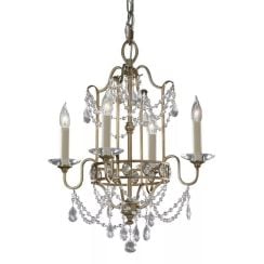 Elstead Lighting Gianna függőlámpa 4x60 W ezüst FE-GIANNA4