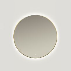 Ars Longa Lumio tükör 80x80 cm kerek világítással arany LED-LUMIO80-Z