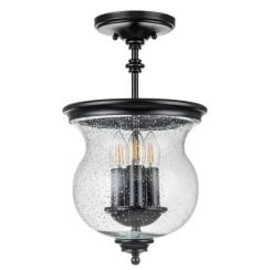 Elstead Lighting Pickering Lane mennyezeti lámpa 3x40 W fekete FE-PICKERING-LANE-SF-BLK