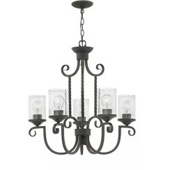 Elstead Lighting Casa függőlámpa 5x60 W fekete HK-CASA5