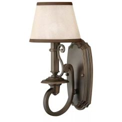 Elstead Lighting Plymouth oldalfali lámpa 1x40 W barna HK-PLYMOUTH1