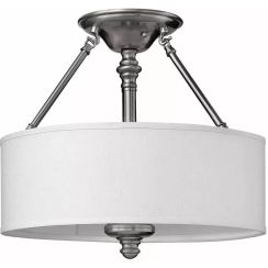 Elstead Lighting Sussex mennyezeti lámpa 3x60 W nikkel HK-SUSSEX-SF