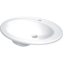 Deante Round mosdótál 58x46.3 cm ovális süllyesztett fehér fényes CGR_6U6B
