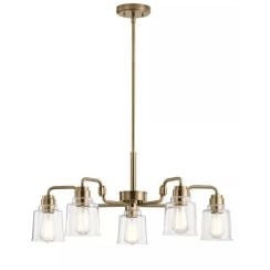 Elstead Lighting Aivian függőlámpa 5x60 W sárgaréz KL-AIVIAN5-WBR