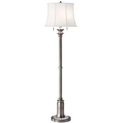 Elstead Lighting Stateroom állólámpa 2x60 W fehér-nikkel FE-STATEROOM-FL-AN
