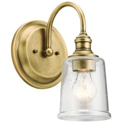 Elstead Lighting Waverly oldalfali lámpa 1x60 W sárgaréz KL-WAVERLY1-NBR