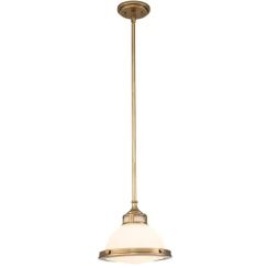 Elstead Lighting Amelia függőlámpa 1x60 W sárgaréz HK-AMELIA-P-S-HB