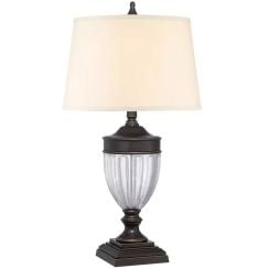 Elstead Lighting Dennison asztali lámpa 1x60 W barna-krém QZ-DENNISON-PB