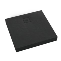 Schedline Nonlimits Black Stone négyzet alakú zuhanytálca 100x100 cm fekete 3ST.N2K-100100/C/ST-M1/C/ST