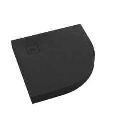 Schedline Nonlimits Black Stone félkör alakú zuhanytálca 90x90 cm fekete 3ST.N1O-9090/C/ST-M1/C/ST