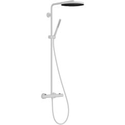 Hansgrohe Pulsify S Puro zuhany készlet fal termosztáttal trópusi zuhany opcióval fehér 24223700