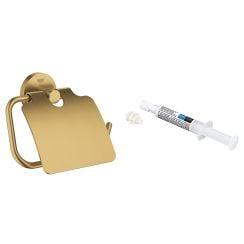Készlet WC papír tartó Grohe Start 41179GN0, ragasztó Grohe QuickGlue 41127000