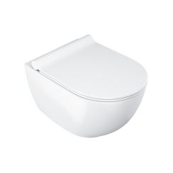 Ravak Chrome wc csésze lassú záródású ülőkével függesztett perem nélkül fehér fényes X03081