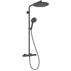 Hansgrohe Raindance Alive S zuhany készlet fal termosztáttal trópusi zuhany opcióval fekete 24594340