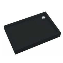 Schedpol Medium Black Mat téglalap alakú zuhanytálca 100x90 cm fekete 3.4745/C/MG