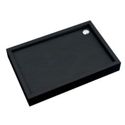 Schedpol Medium Black Stone téglalap alakú zuhanytálca 120x80 cm fekete 3.4738/C/ST