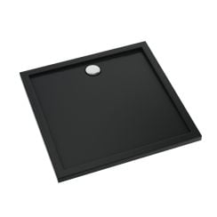 Schedline Sharper Black Mat négyzet alakú zuhanytálca 80x80 cm fekete 3S.S1K-8080/C/MG