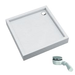 Schedline Favory Plus White Stone négyzet alakú zuhanytálca 80x80 cm fehér 3ST.F1K-8080/B/ST