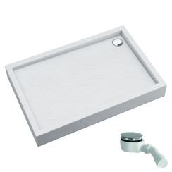 Schedline Favory Plus White Stone téglalap alakú zuhanytálca 120x80 cm fehér 3ST.F1P-80120/B/ST