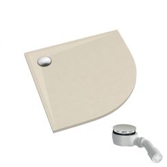 Schedpol Etrusco Cashmere Stone félkör alakú zuhanytálca szifonnal 90x90 cm bézs 3.464/PK/ST
