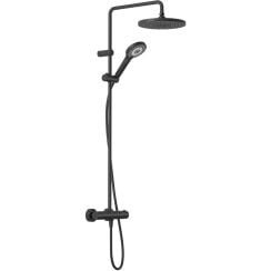 Kludi Dual Shower System zuhany készlet fal termosztáttal trópusi zuhany opcióval fekete 6906739-81