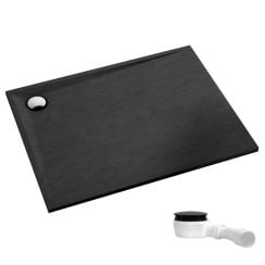 Schedpol Etrusco Black Stone téglalap alakú zuhanytálca 120x90 cm fekete 3.470/C/ST